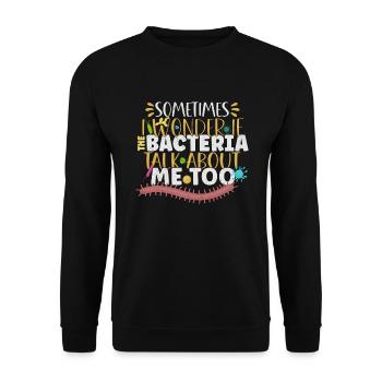 Microbiologiste Laboratoire de microbiologie Staphylocoque Biologie - Sweat-shirt Unisexe - noir - Devant - Alina (178cm) & Michal (187cm)