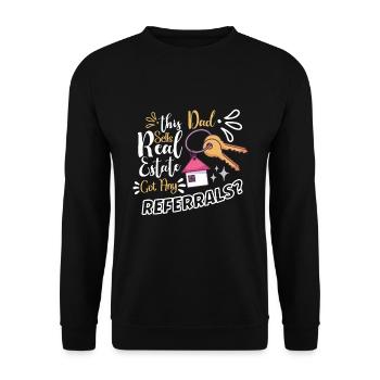 Real Estate Agent Realtor Home Closing Investor - Unisex Sweatshirt - black - Front - Alina (178cm) & Michal (187cm)