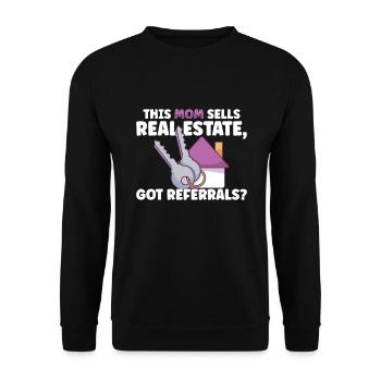 Real Estate Agent Realtor Home Closing Investor - Unisex Sweatshirt - black - Front - Alina (178cm) & Michal (187cm)