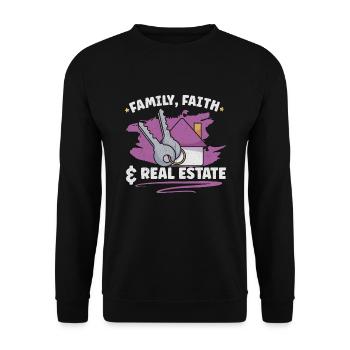 Real Estate Agent Realtor Home Closing Investor - Unisex Sweatshirt - black - Front - Alina (178cm) & Michal (187cm)