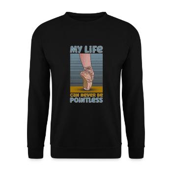 Ballet Ballerine Danse Danse Danse Ballet Cadeau - Sweat-shirt Unisexe - noir - Devant - Alina (178cm) & Michal (187cm)