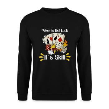 Poker Casino Poker Player Gambling Roulette Gift - Unisex Pullover - Schwarz - Vorne - Alina (178cm) & Michal (187cm)