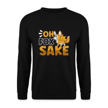 Fox lovers Foxes Love red fox Cuter - Unisex Sweatshirt - black - Front - Alina (178cm) & Michal (187cm)