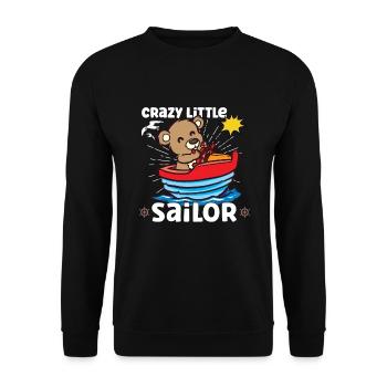Sailing Sailboat Boating Kid Child Yacht Boat - Unisex Sweatshirt - black - Front - Alina (178cm) & Michal (187cm)