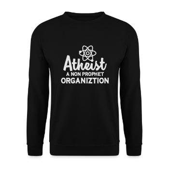Atheist Atheismus Anti-religion Securalism God - Unisex Pullover - Schwarz - Vorne - Alina (178cm) & Michal (187cm)