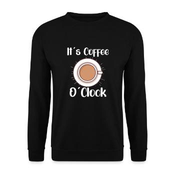Coffee Lover Caffeine Molecule Java Latte Espresso - Unisex Sweatshirt - black - Front - Alina (178cm) & Michal (187cm)