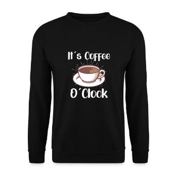 Amateur de café Molécule de caféine Java Latte Espresso - Sweat-shirt Unisexe - noir - Devant - Alina (178cm) & Michal (187cm)