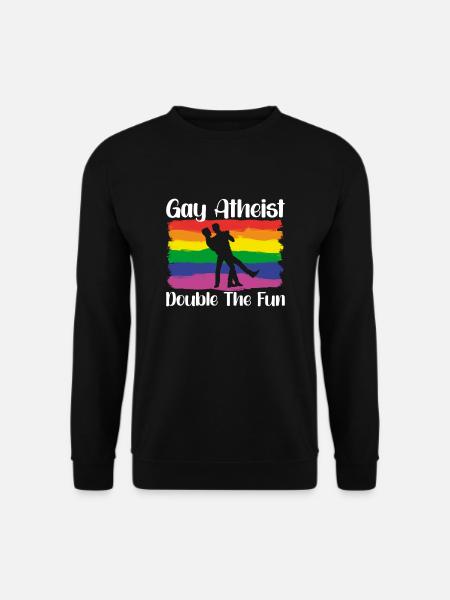 Gay LGBTQ Atheist Atheism Anti Religion Securalism - Unisex Pullover - Schwarz