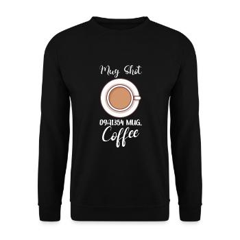 Coffee Lover Caffeine Molecule Java Latte Espresso - Unisex Sweatshirt - black - Front - Alina (178cm) & Michal (187cm)