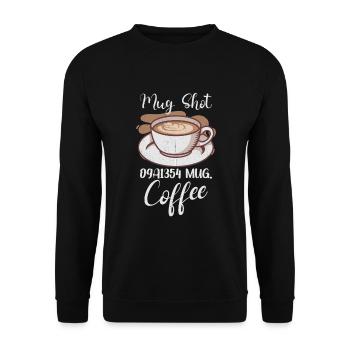 Coffee Lover Caffeine Molecule Java Latte Espresso - Unisex Sweatshirt - black - Front - Alina (178cm) & Michal (187cm)