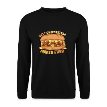 Cheesesteak Cheesesteak Rolls Philly Cheesesteak - Unisex Sweatshirt - black - Front - Alina (178cm) & Michal (187cm)