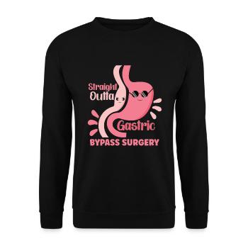 Sleeve gastrectomy Sleeve gastrectomy - Unisex Sweatshirt - black - Front - Alina (178cm) & Michal (187cm)