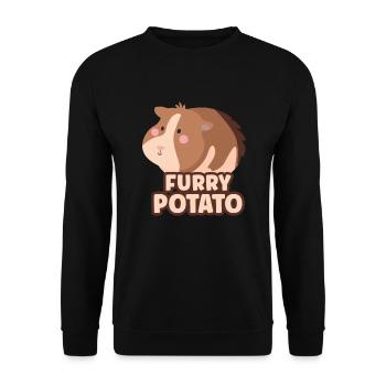 Idée cadeau de pomme de terre à fourrure pour les amateurs de cochon d’Inde - Sweat-shirt Unisexe - noir - Devant - Alina (178cm) & Michal (187cm)