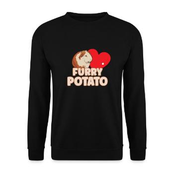 Idée cadeau de pomme de terre à fourrure pour les amateurs de cochon d’Inde - Sweat-shirt Unisexe - noir - Devant - Alina (178cm) & Michal (187cm)