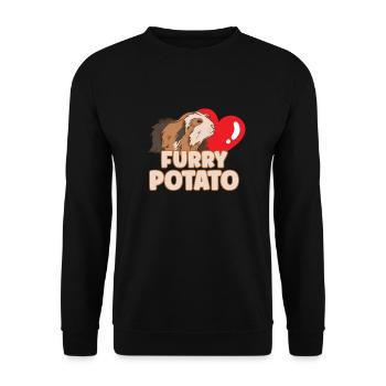 Idée cadeau de pomme de terre à fourrure pour les amateurs de cochon d’Inde - Sweat-shirt Unisexe - noir - Devant - Alina (178cm) & Michal (187cm)