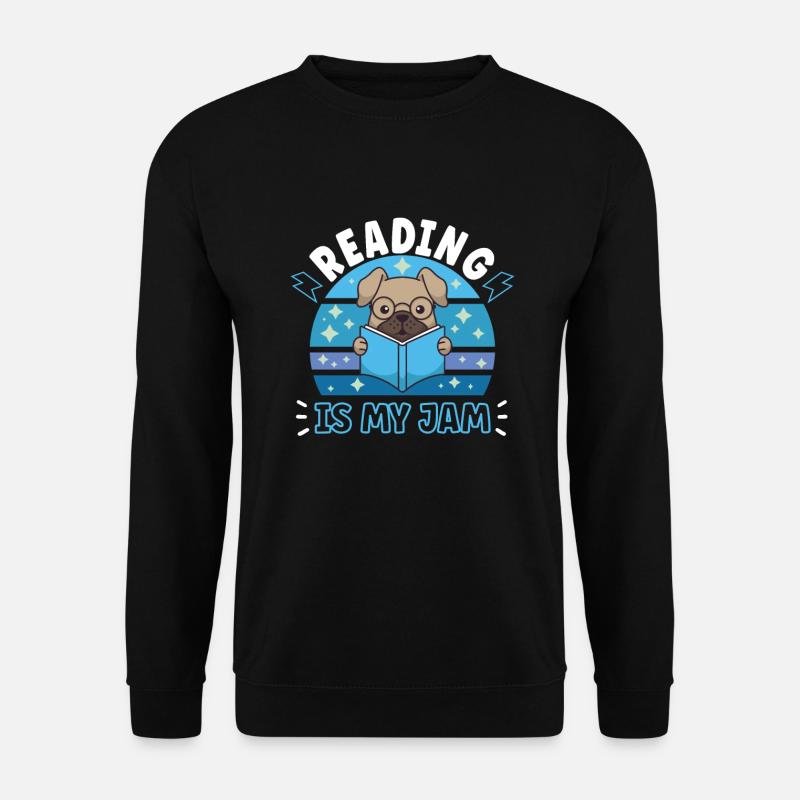Buchleser Leseliteratur Bücherwurm Geschenkidee - Unisex Pullover - Schwarz