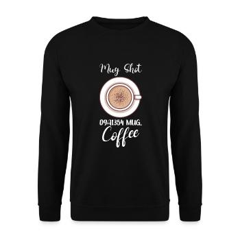 Amateur de café Molécule de caféine Java Latte Espresso - Sweat-shirt Unisexe - noir - Devant - Alina (178cm) & Michal (187cm)