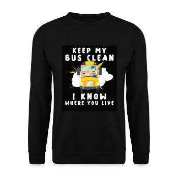 Funny School Bus Driver Appreciation anniversary - Unisex Pullover - Schwarz - Vorne - Alina (178cm) & Michal (187cm)