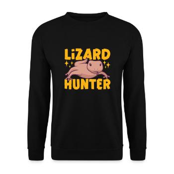 Eidechse Bartagamenliebhaber Reptilienliebhaber - Unisex Pullover - Schwarz - Vorne - Alina (178cm) & Michal (187cm)