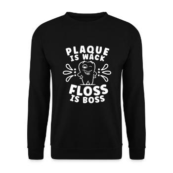 Dentist Dental Hygienist Gift Idea: Forbidden Love - Unisex Sweatshirt - black - Front - Alina (178cm) & Michal (187cm)
