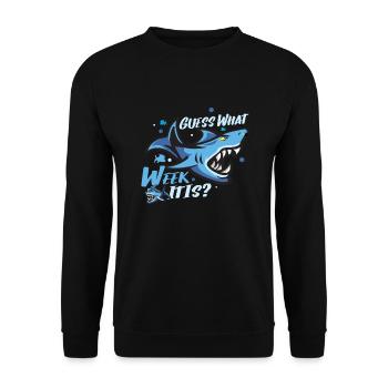 Shark Ocean Predator Scuba Diver Plongée - Sweat-shirt Unisexe - noir - Devant - Alina (178cm) & Michal (187cm)