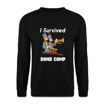 Marching Band Clarinetist School Rehearsal Music - Unisex Sweatshirt - black - Front - Alina (178cm) & Michal (187cm)