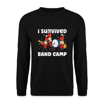 Marching Band Clarinetist School Rehearsal Music - Unisex Sweatshirt - black - Front - Alina (178cm) & Michal (187cm)