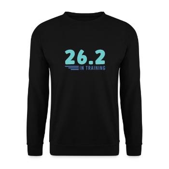 Runners's Half Marathon Finishers - Unisex Sweatshirt - black - Front - Alina (178cm) & Michal (187cm)
