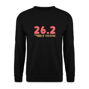 Runners's Half Marathon Finishers - Unisex Sweatshirt - black - Front - Alina (178cm) & Michal (187cm)