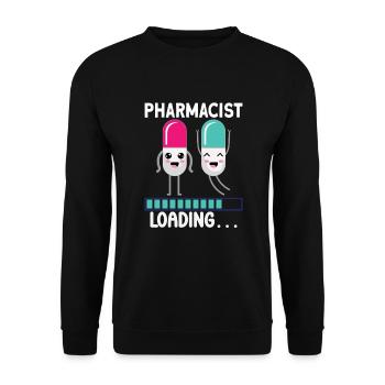 Funny pharmacist-pharmacy-technician-pharmacy - Unisex Sweatshirt - black - Front - Alina (178cm) & Michal (187cm)
