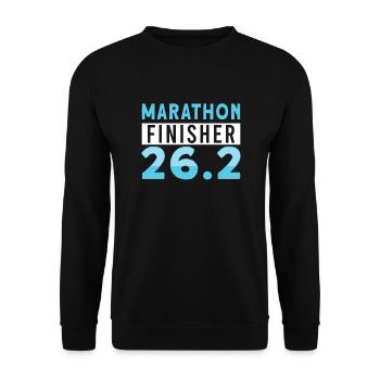 Runners's Half Marathon Finishers - Unisex Sweatshirt - black - Front - Alina (178cm) & Michal (187cm)