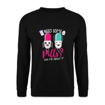 Funny pharmacist-pharmacy-technician-pharmacy - Unisex Sweatshirt - black - Front - Alina (178cm) & Michal (187cm)