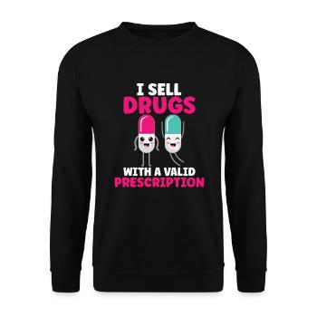 Funny pharmacist-pharmacy-technician-pharmacy - Unisex Sweatshirt - black - Front - Alina (178cm) & Michal (187cm)