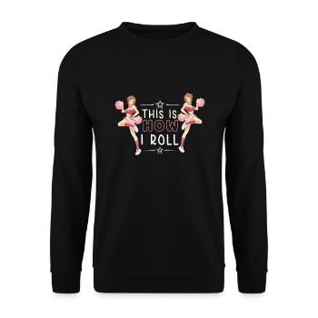 Cheerleading Cheerleader Girl Cheerleading Girl - Unisex Pullover - Schwarz - Vorne - Alina (178cm) & Michal (187cm)