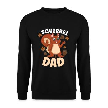 Funny Squirrel Fan Squirrel Lover Chipmunk Addict - Unisex Sweatshirt - black - Front - Alina (178cm) & Michal (187cm)