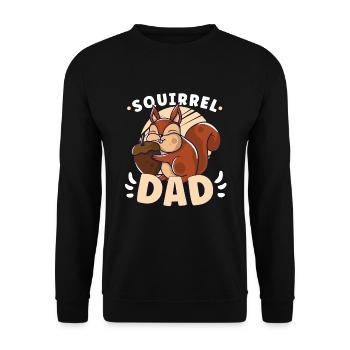Funny Squirrel Fan Squirrel Lover Chipmunk Addict - Unisex Sweatshirt - black - Front - Alina (178cm) & Michal (187cm)
