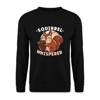 Funny Squirrel Fan Squirrel Lover Chipmunk Addict - Unisex Sweatshirt - black - Front - Alina (178cm) & Michal (187cm)