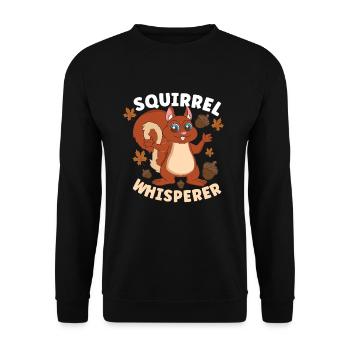 Funny Squirrel Fan Squirrel Lover Chipmunk Addict - Unisex Sweatshirt - black - Front - Alina (178cm) & Michal (187cm)