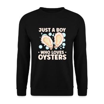 Oyster Lovers Funny Oyster Oyster Shucker - Unisex Sweatshirt - black - Front - Alina (178cm) & Michal (187cm)