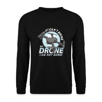 Drohne Pilot Opa Geschenkidee Alter Mann Mit - Unisex Pullover - Schwarz - Vorne - Alina (178cm) & Michal (187cm)