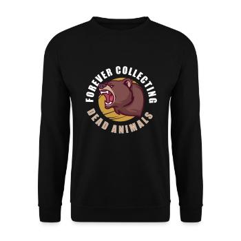 Trophée de chasse à la taxidermie drôle - Sweat-shirt Unisexe - noir - Devant - Alina (178cm) & Michal (187cm)