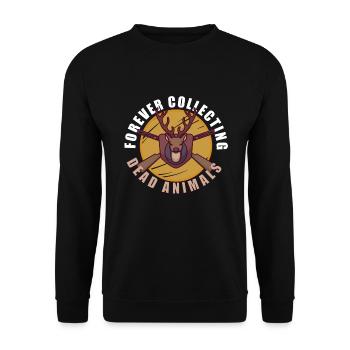 Trophée de chasse à la taxidermie drôle - Sweat-shirt Unisexe - noir - Devant - Alina (178cm) & Michal (187cm)