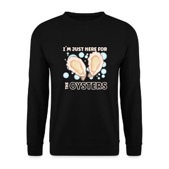 Auster-liebhaber Lustige Auster Auster Shucker - Unisex Pullover - Schwarz - Vorne - Alina (178cm) & Michal (187cm)