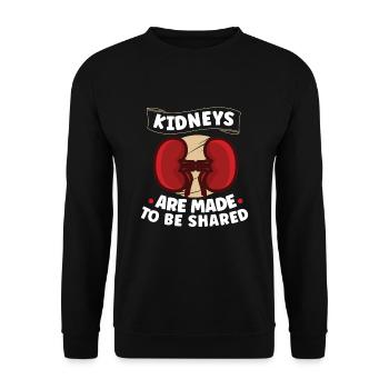 Greffe de rein Maladie rénale du donneur de rein - Sweat-shirt Unisexe - noir - Devant - Alina (178cm) & Michal (187cm)