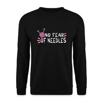 Sewing Machine Fun Sewing Sewing Sewing Fan Hobby - Unisex Sweatshirt - black - Front - Alina (178cm) & Michal (187cm)