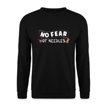 Sewing Machine Fun Sewing Sewing Sewing Fan Hobby - Unisex Sweatshirt - black - Front - Alina (178cm) & Michal (187cm)