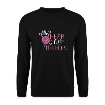 Sewing Machine Fun Sewing Sewing Sewing Fan Hobby - Unisex Sweatshirt - black - Front - Alina (178cm) & Michal (187cm)