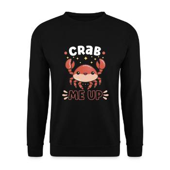 Crab Crab Shrimp Whisperer Crab Hunting Fisherman - Unisex Sweatshirt - black - Front - Alina (178cm) & Michal (187cm)