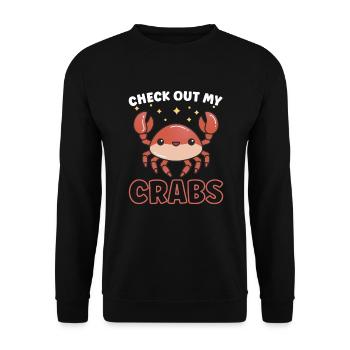 Crab Crab Shrimp Whisperer Crab Hunting Fisherman - Unisex Sweatshirt - black - Front - Alina (178cm) & Michal (187cm)