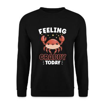Crab Crab Shrimp Whisperer Crab Hunting Fisherman - Unisex Sweatshirt - black - Front - Alina (178cm) & Michal (187cm)